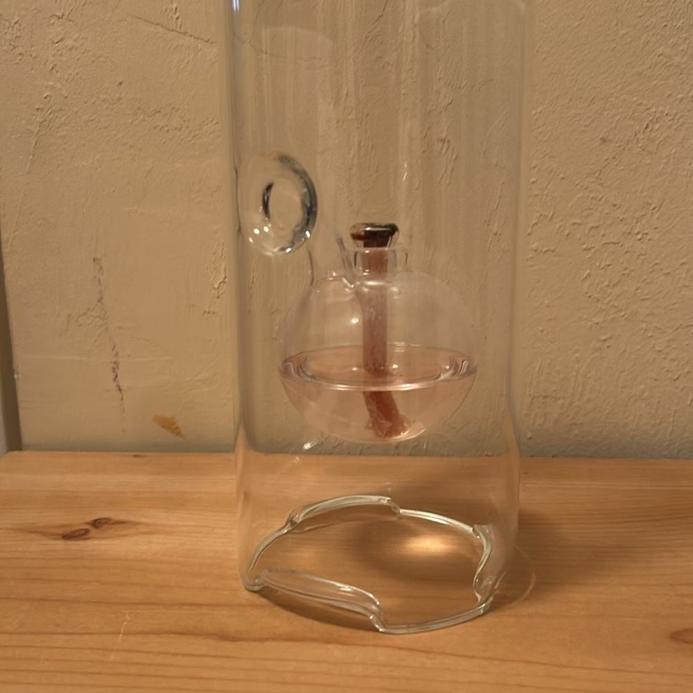 Wolfard Blown Glass Oil Candle Latern. Approx 9” Vintage - Picture 5 of 5